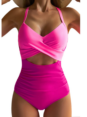 Women's One-Piece Swimsuits Tummy Control Cutout High Waisted Bikini