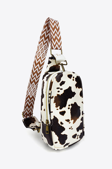 Cow Print PU Leather Sling Bag